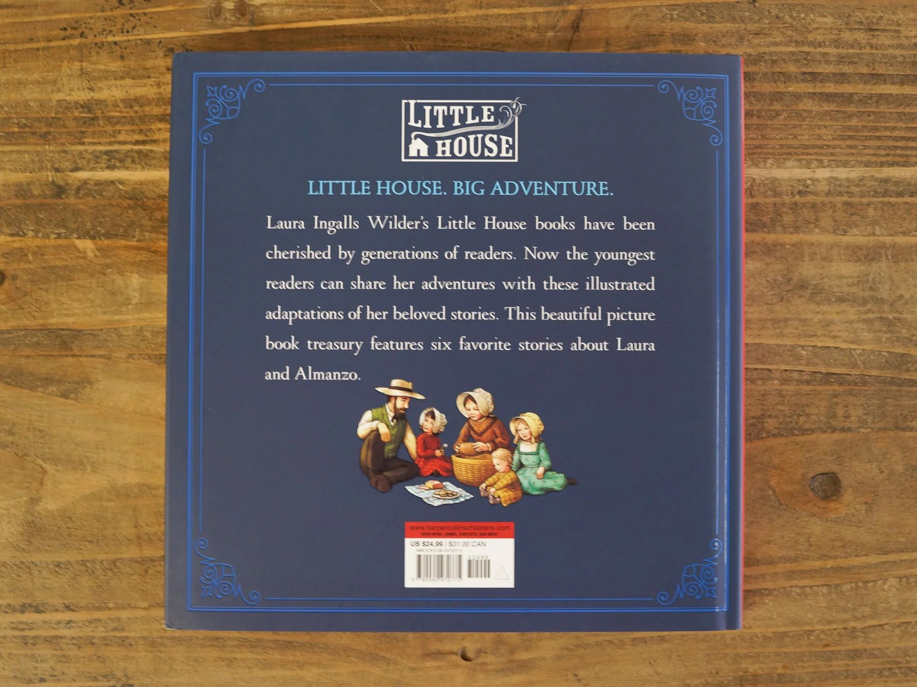 Little House Nine-book set paperback edition in handcrafted wooden